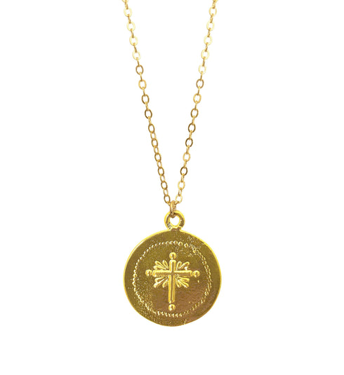 Theodosius Christian Cross Ancient Roman Coin Pendant